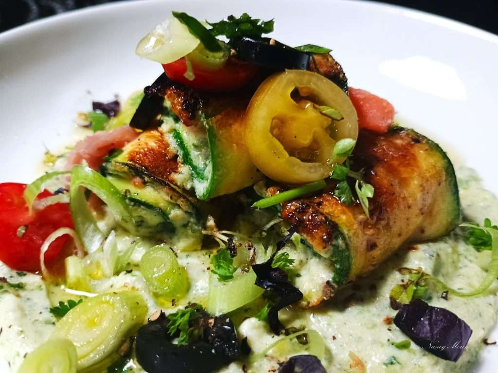 courgette saumon fumé et prosciutto