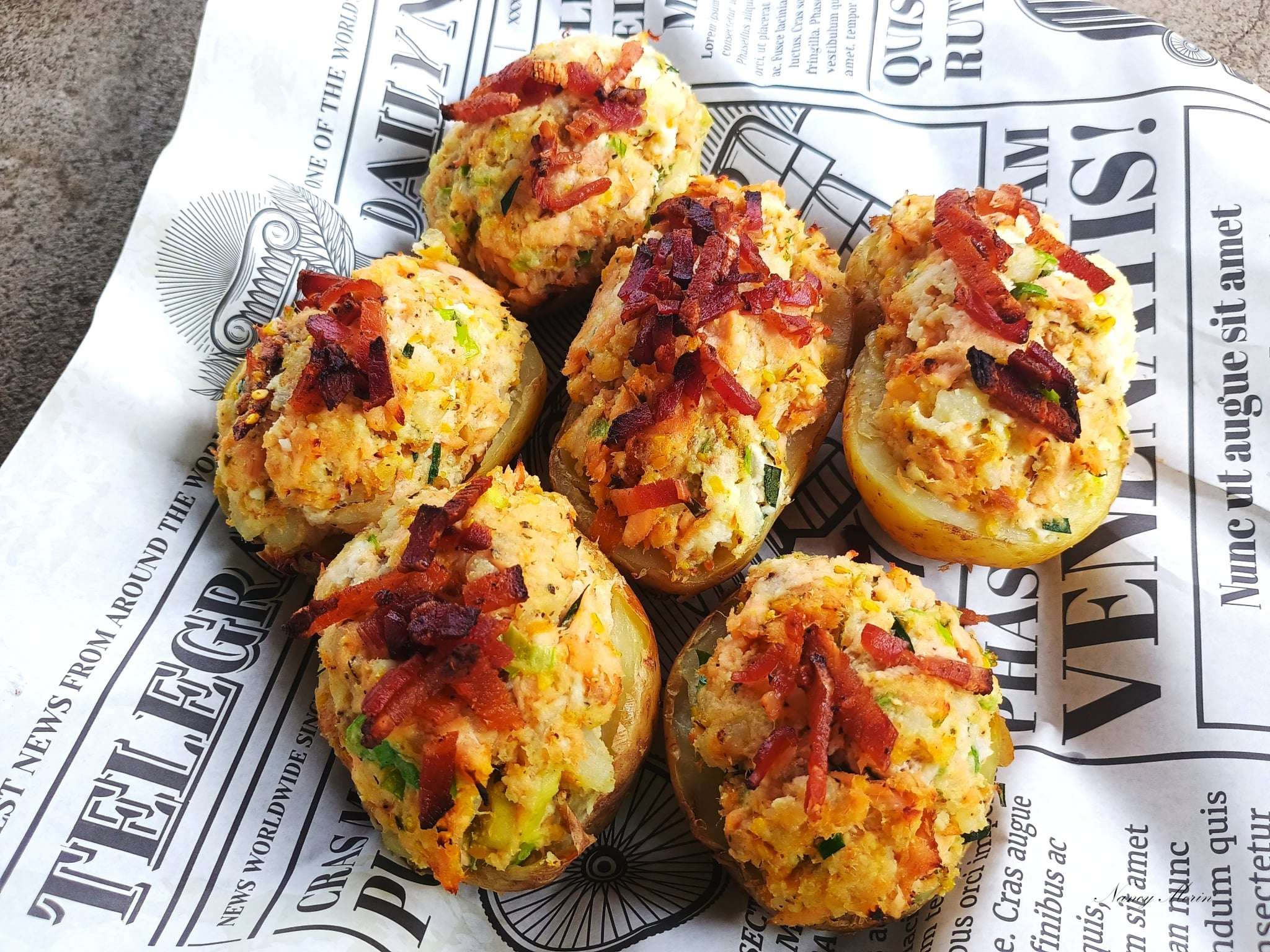 Pomme de terre farcies Saumon et Ricotta